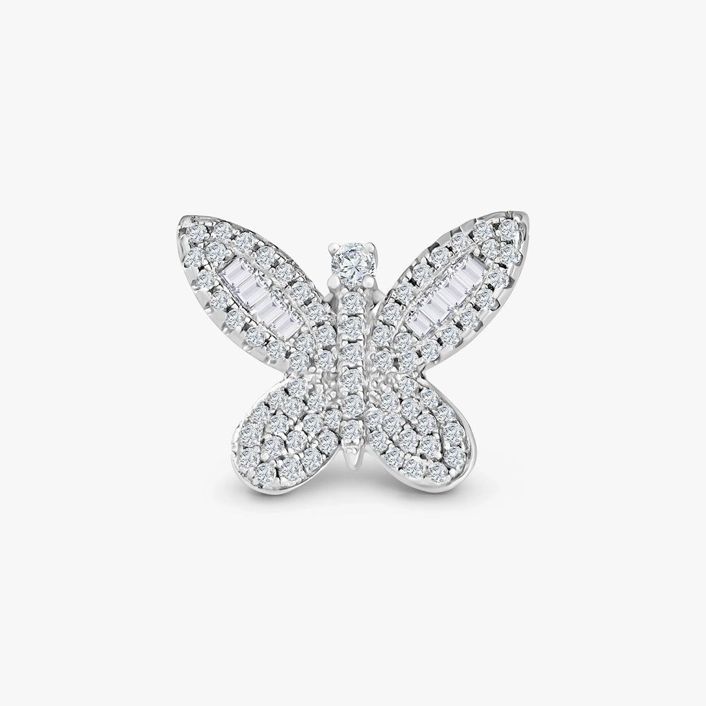 Marwa Jewels butterfly-shaped diamond pendant with white gold setting and sparkling stones