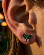 Petite Butterfly Earrings | Rose Gold
