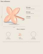 Minimalist Butterfly Earrings | Rose Gold