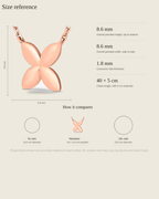 Minimalist Butterfly Necklace | Rose Gold