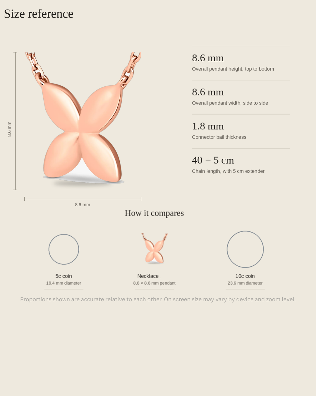 Minimalist Butterfly Necklace | Rose Gold