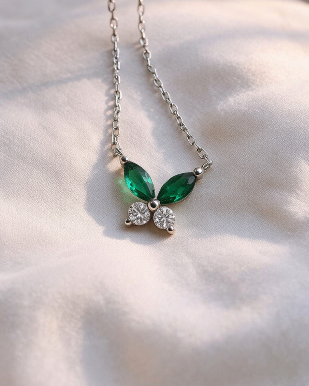 Petite Butterfly Necklace | Silver