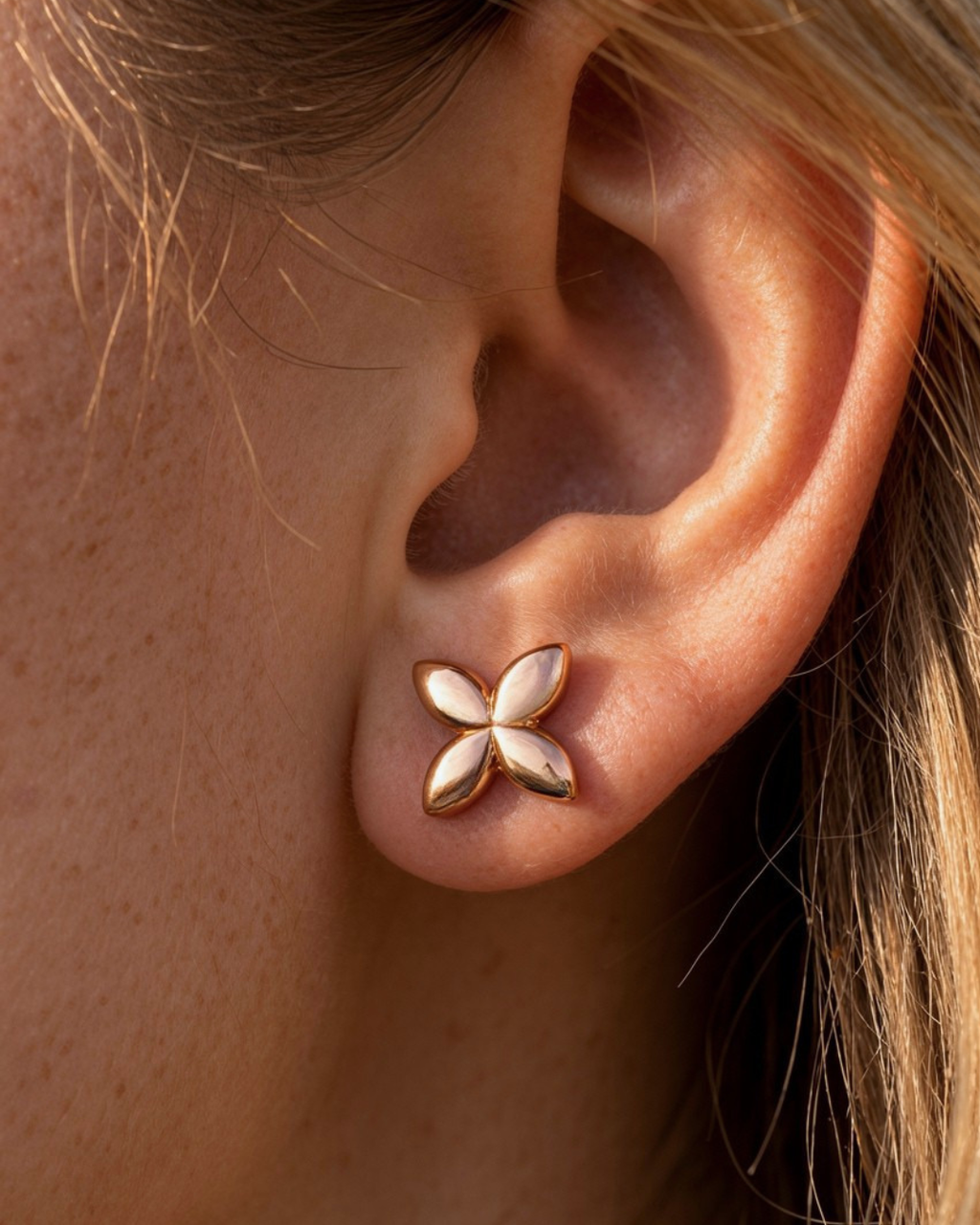 Minimalist Butterfly Earrings | Rose Gold