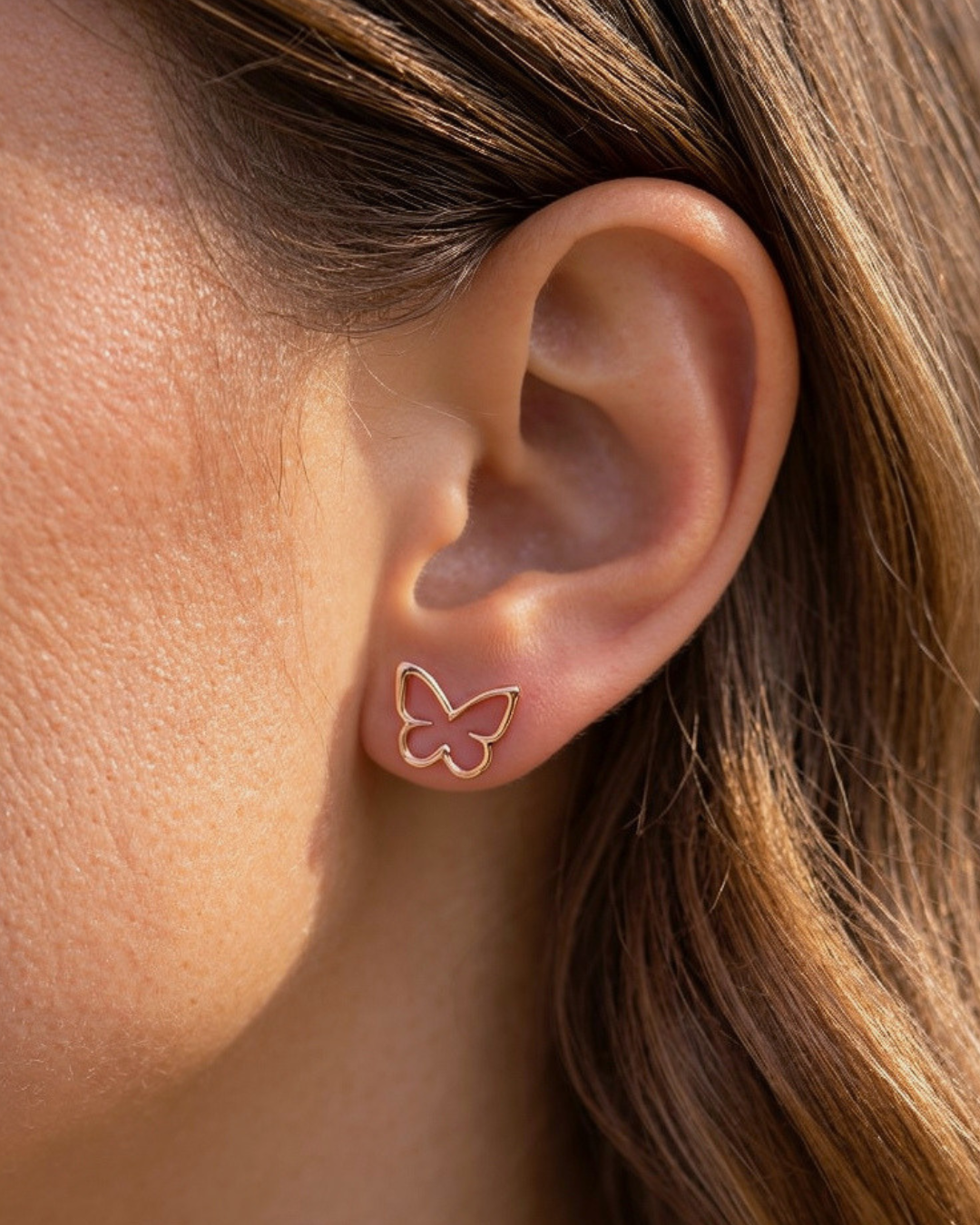 Open Butterfly Earrings | Rose Gold