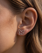 Open Butterfly Earrings | Silver