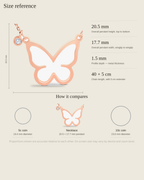 Open Butterfly Necklace | Rose Gold