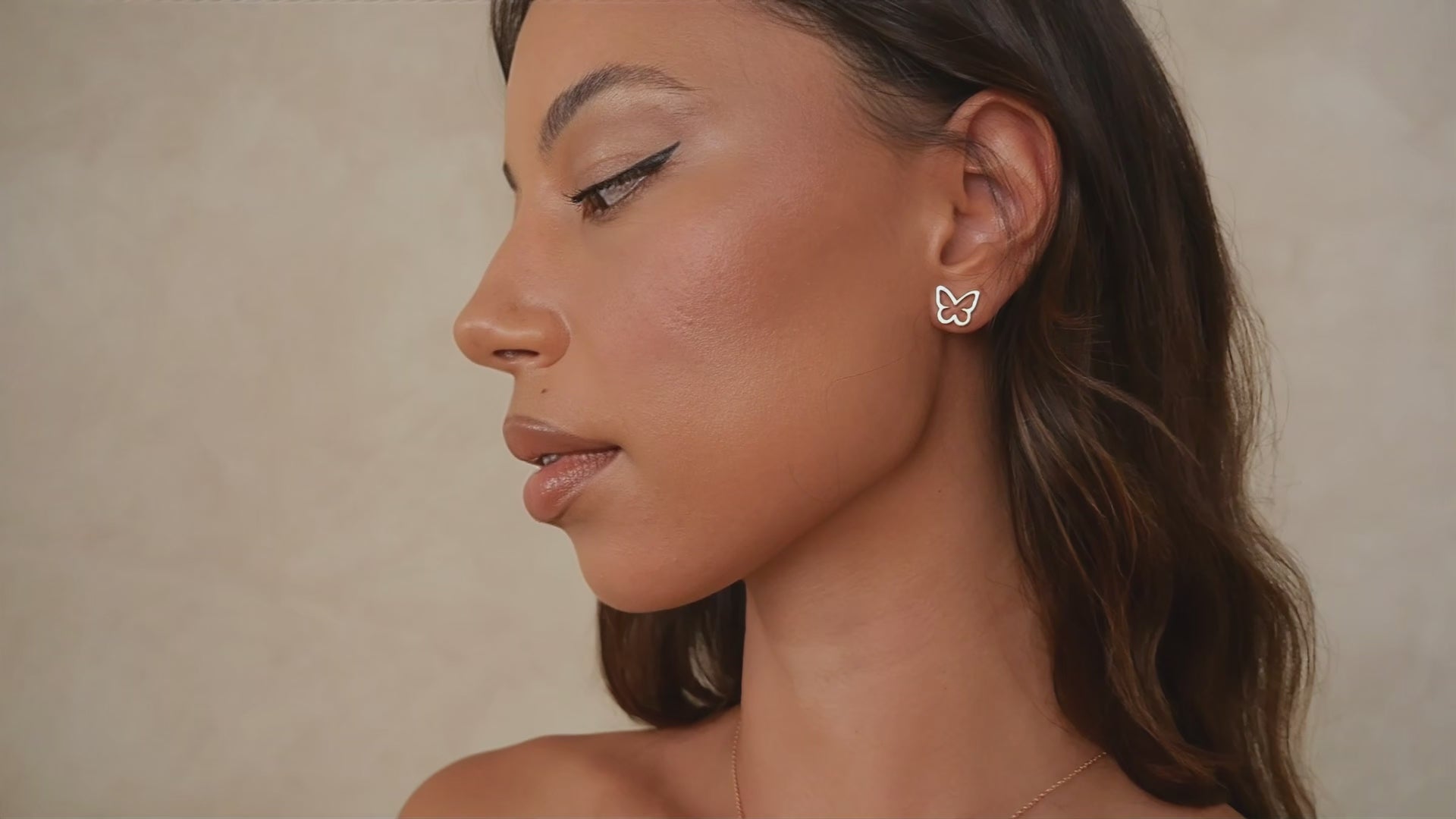 Open Butterfly Earrings | Rose Gold