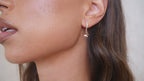 Chic Butterfly Huggie Drop Earrings | Rose Gold