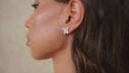 Shimmering Butterfly Earrings | Silver